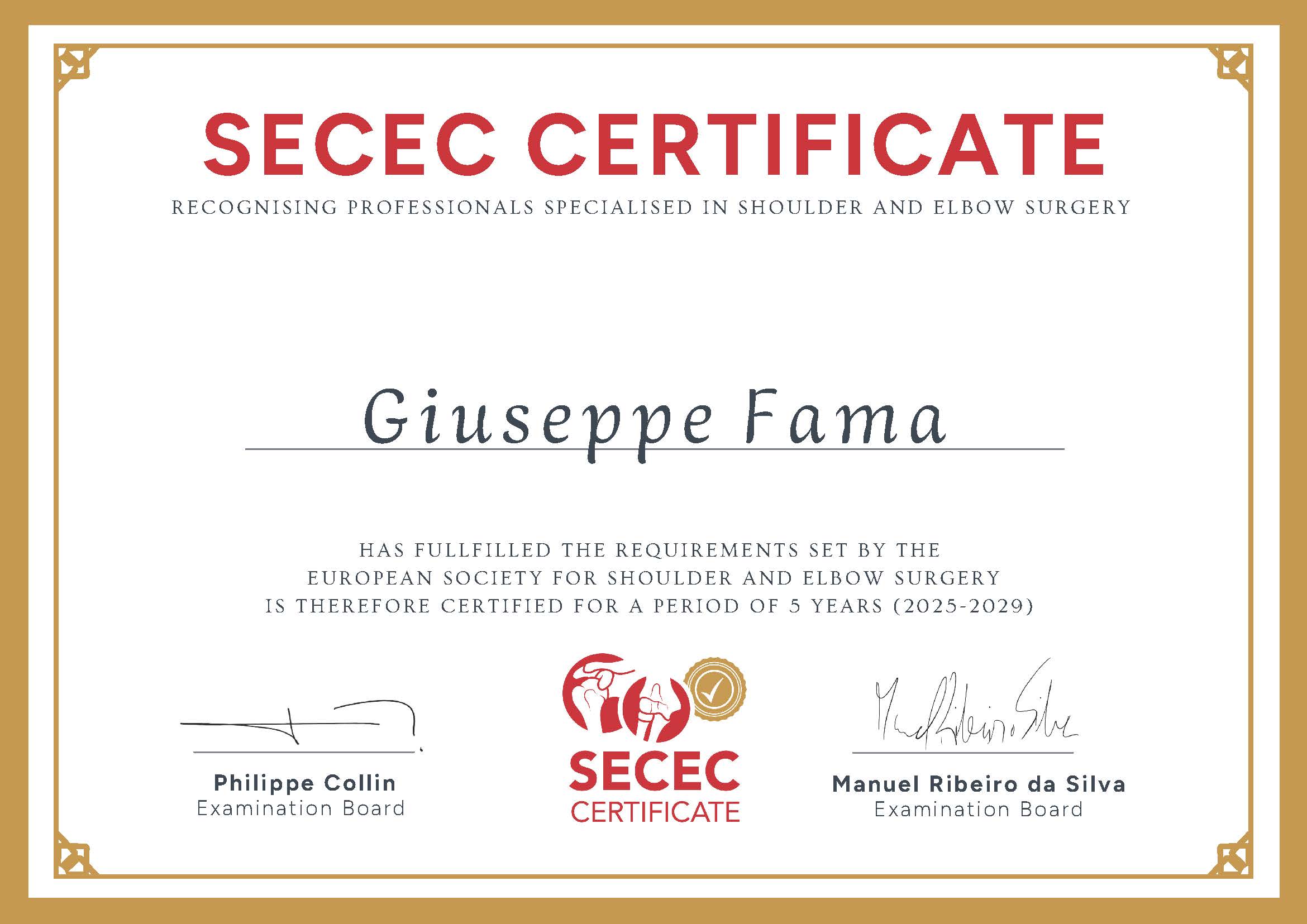 SECEC CERTIFICATE